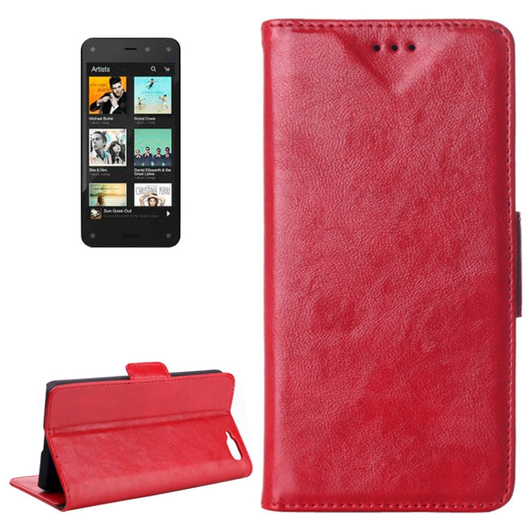 Oil Skin Texture Horizontal Flip Leather Case with Card Slots & Holder for Amazon Fire Phone