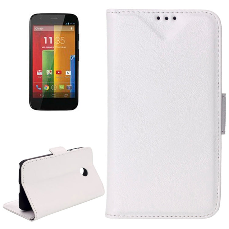 Crazy Horse Texture Horizontal Flip Leather Case with Card Slots & Holder for Motorola Moto E / XT1021