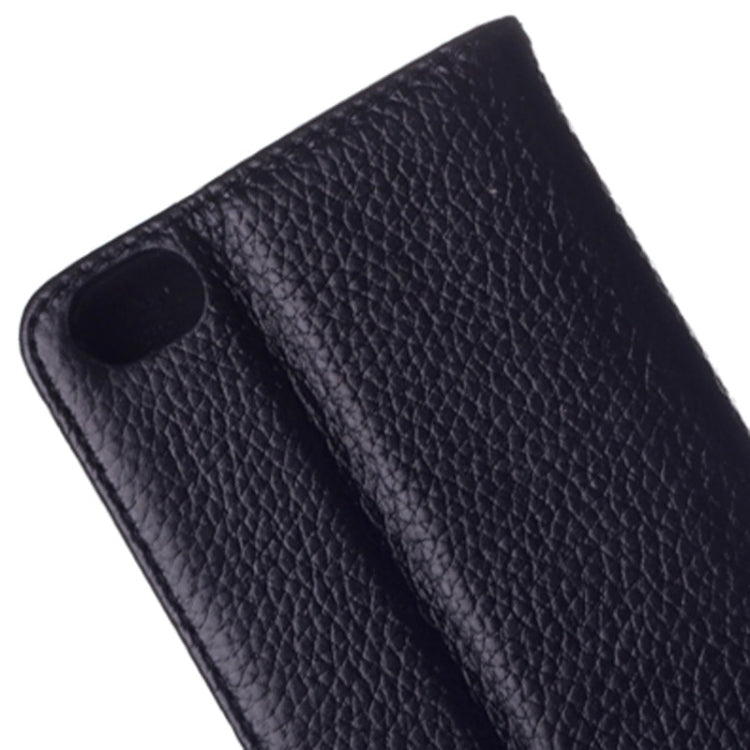 Litchi Texture Horizontal Flip Genuine Leather Case with Card Slots & Holder for Huawei Honor 6