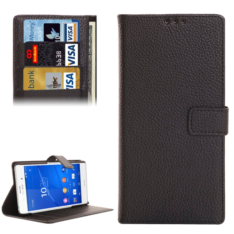 Litchi Texture Horizontal Flip Smart Leather Case with Holder & Card Slots & Wallet for Sony Xperia Z3 / D6653