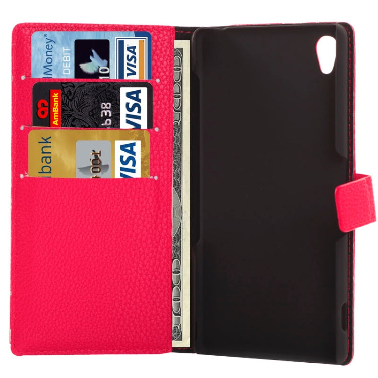Litchi Texture Horizontal Flip Smart Leather Case with Holder & Card Slots & Wallet for Sony Xperia Z3 / D6653