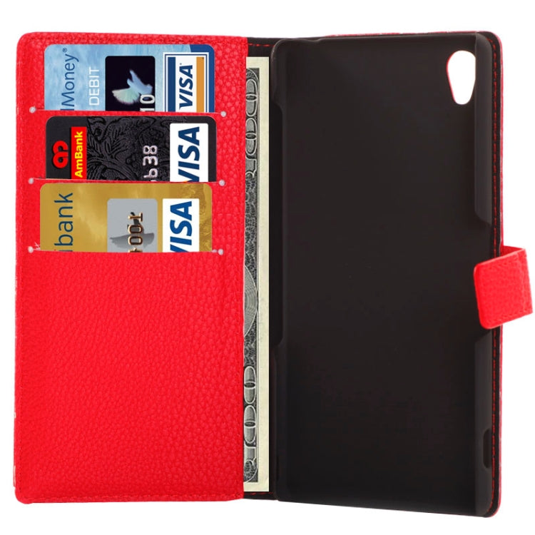 Litchi Texture Horizontal Flip Smart Leather Case with Holder & Card Slots & Wallet for Sony Xperia Z3 / D6653