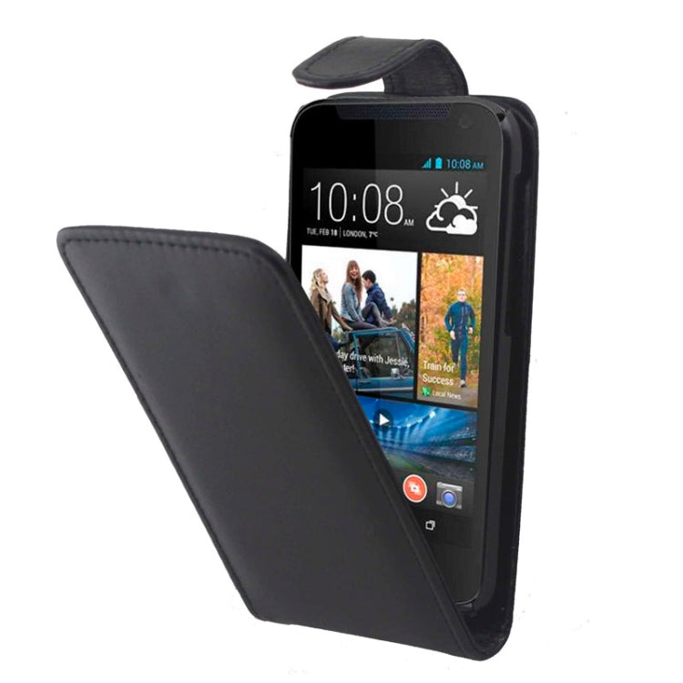 Vertical Flip Leather Case for HTC Desire 310(Black)