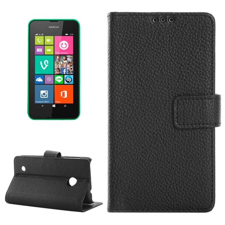 Litchi Texture Horizontal Flip Smart Leather Case with Holder & Card Slots & Wallet for Nokia Lumia 530