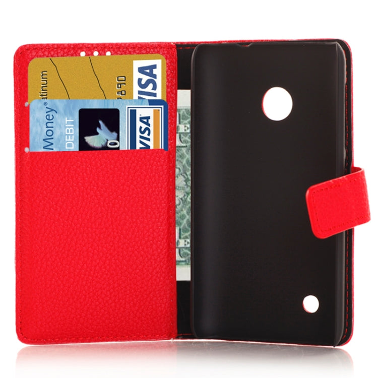 Litchi Texture Horizontal Flip Smart Leather Case with Holder & Card Slots & Wallet for Nokia Lumia 530