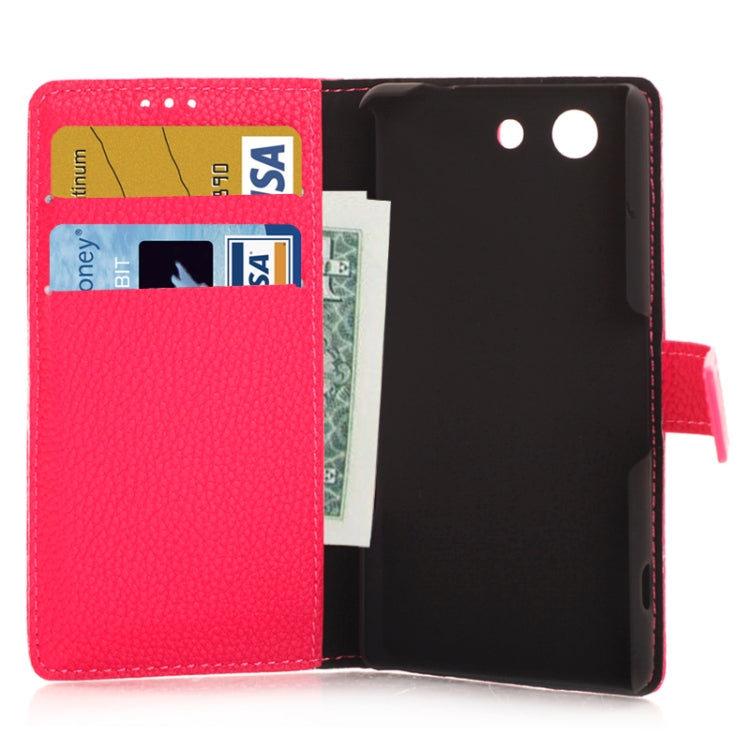 Litchi Texture Horizontal Flip Smart Leather Case with Holder & Card Slots & Wallet for Sony Xperia Z3 Compact