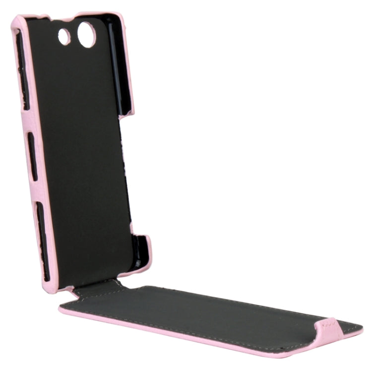 Litchi Texture Vertical Flip Leather Case for Sony Xperia Z3 Compact