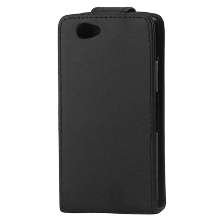 Vertical Flip Magnetic Button Leather Case for Sony Xperia Z2 Compact