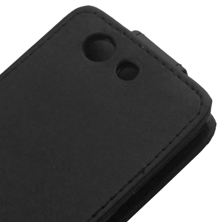 Vertical Flip Magnetic Button Leather Case for Sony Xperia Z3 Compact