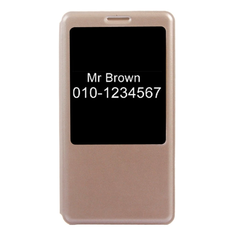 Horizontal Flip Leather Case with Call Display ID for Huawei Ascend Mate 7