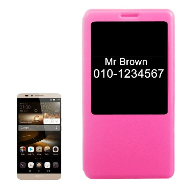 Horizontal Flip Leather Case with Call Display ID for Huawei Ascend Mate 7