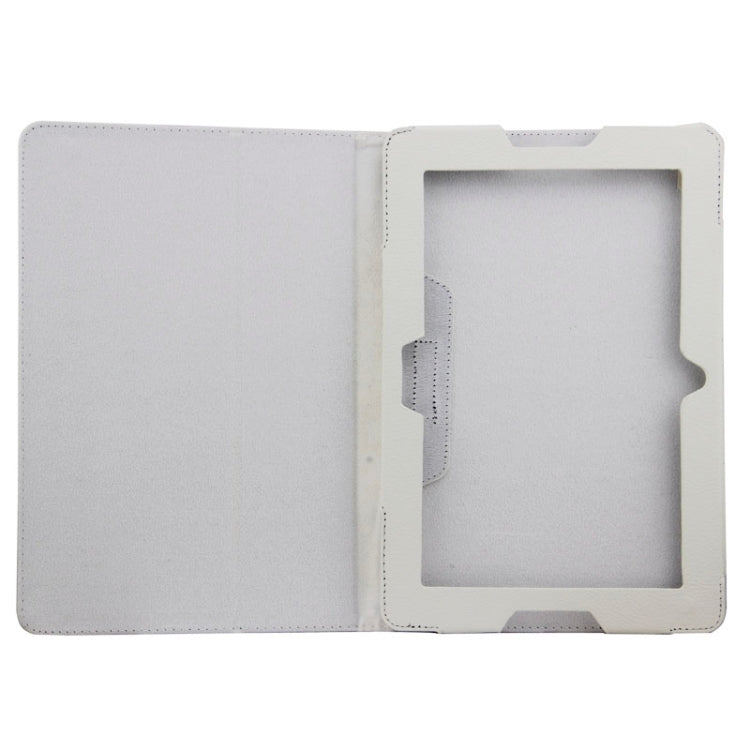 2-fold Litchi Texture Leather Case with Holder for Lenovo A10-70 / A7600