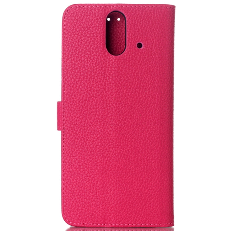 Litchi Texture Flip Leather Case with Card Slots & Holder for HTC One E8