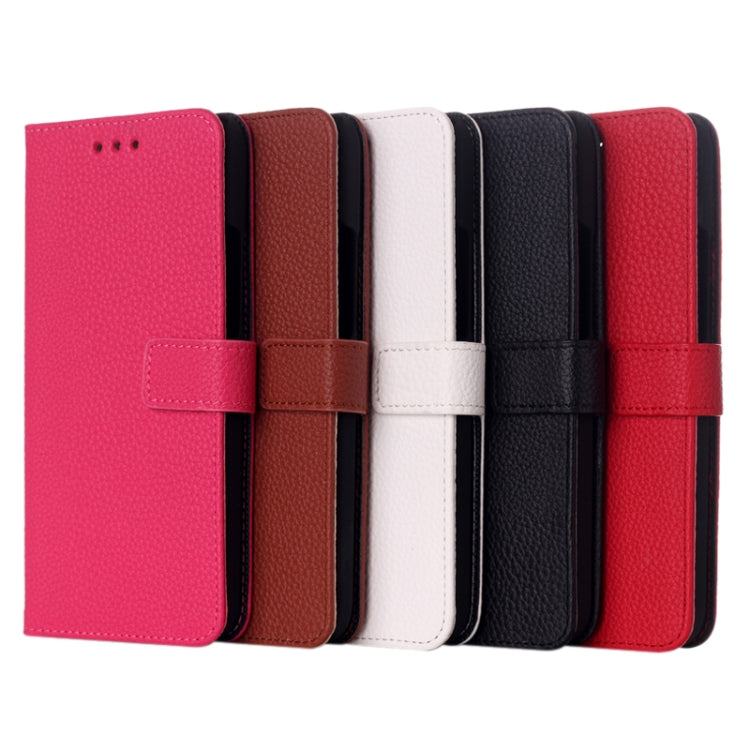 Litchi Texture Flip Leather Case with Card Slots & Holder for HTC One E8