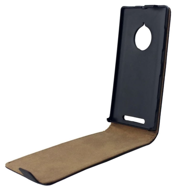 Vertical Flip Magnetic Button Leather Case for Nokia Lumia 830
