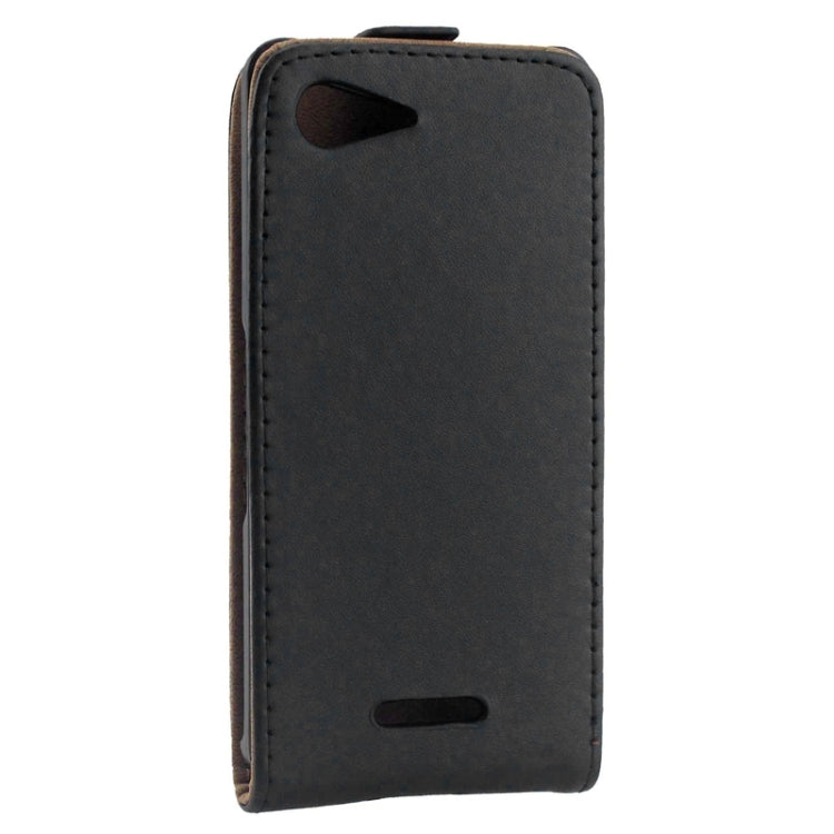 Vertical Flip Magnetic Button Leather Case for Sony Xperia E3 / D2203
