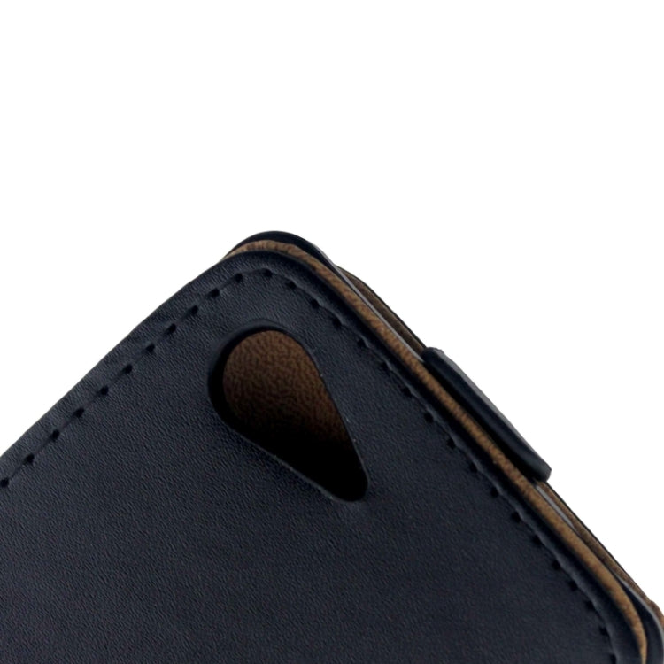 Vertical Flip Magnetic Button Leather Case for Sony Xperia E3 / D2203