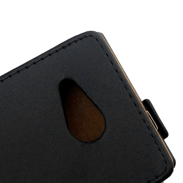 Vertical Flip Magnetic Button Leather Case for Nokia Lumia 730