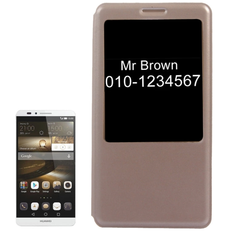 Leather Case with Display Window for Huawei Ascend Mate 7