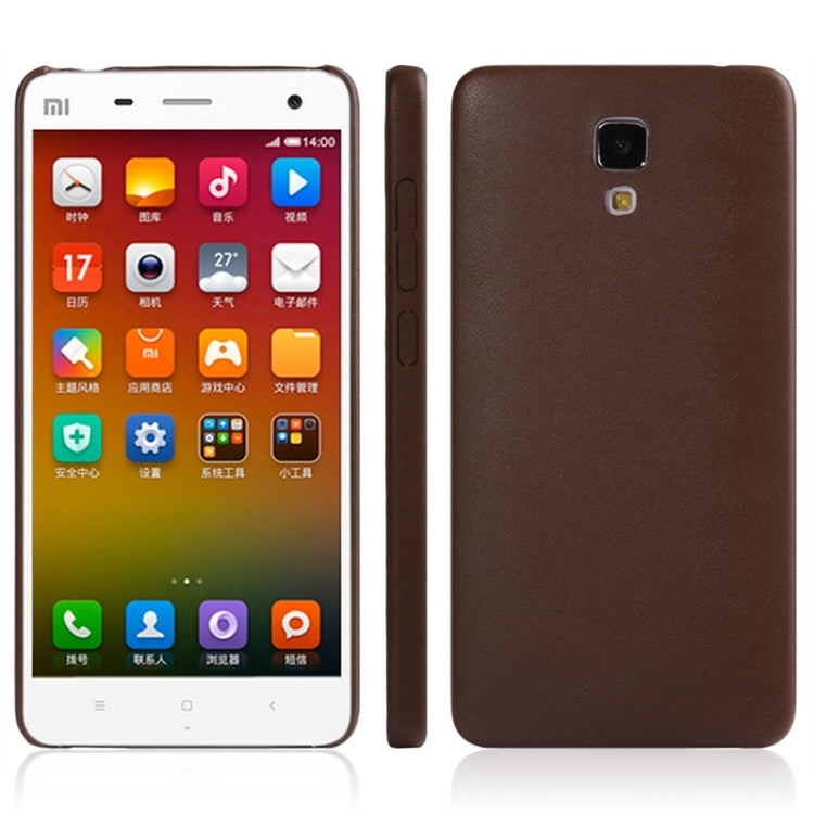 Ultrathin PU Leather Back Cover Protective Case for Xiaomi Mi4