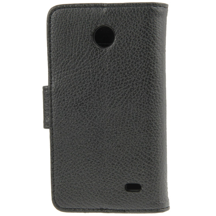 Litchi Texture Flip Leather Case with Card Slots & Holder for Nokia X