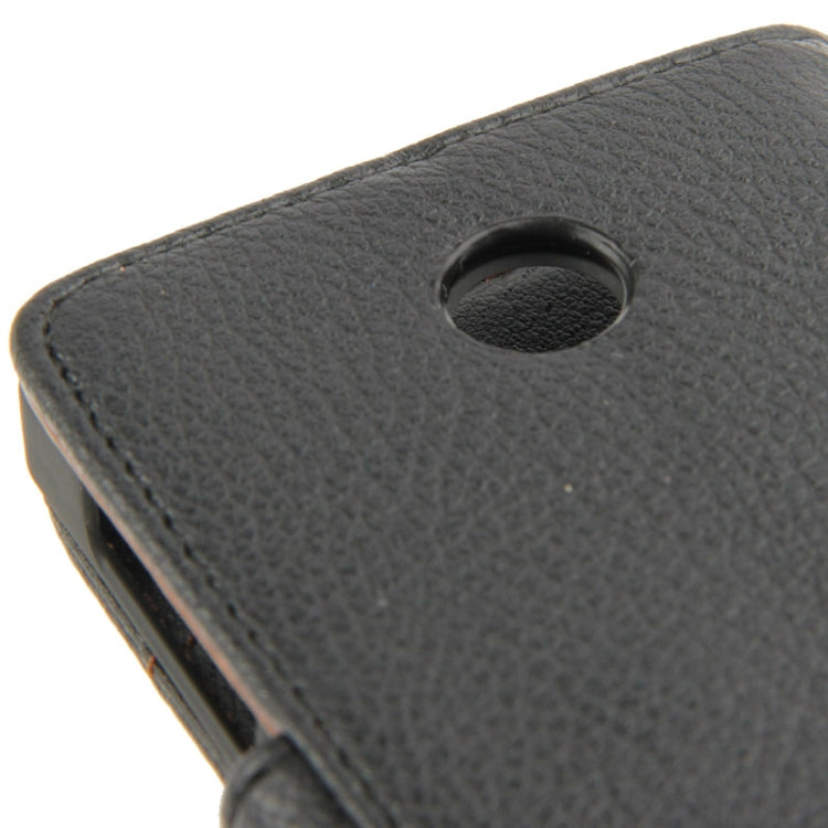 Litchi Texture Flip Leather Case with Card Slots & Holder for Nokia X