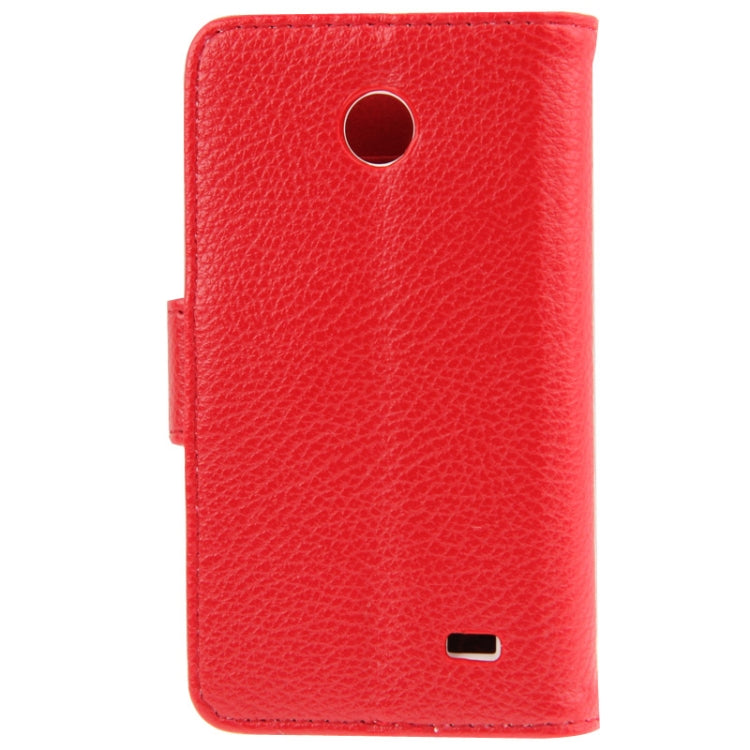 Litchi Texture Flip Leather Case with Card Slots & Holder for Nokia X