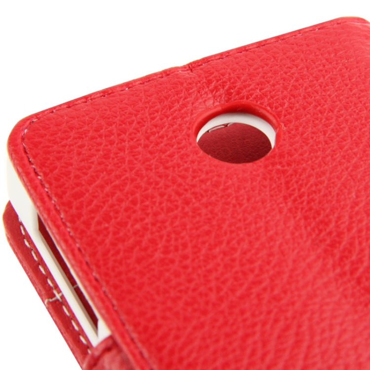 Litchi Texture Flip Leather Case with Card Slots & Holder for Nokia X