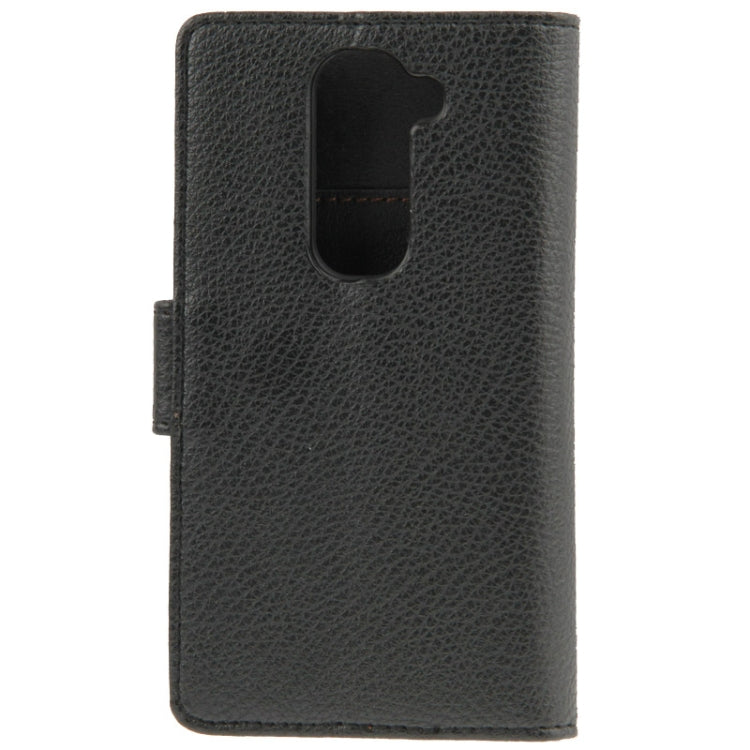 Litchi Texture Horizontal Litchi Texture Button Flip Leather Case with Card Slots & Holder for LG G2 mini (Black)