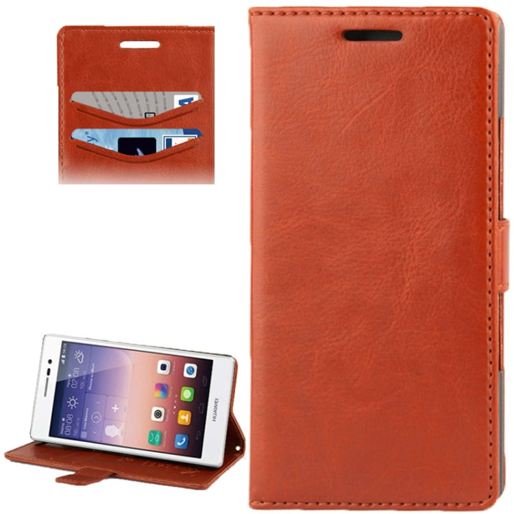 Fine Sheepskin Texture Flip Leather Case with Card Slots & Holder for Huawei Ascend P7 (3G Version)