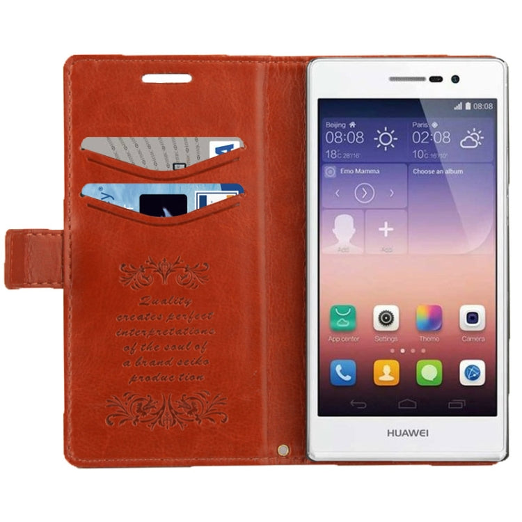 Fine Sheepskin Texture Flip Leather Case with Card Slots & Holder for Huawei Ascend P7 (3G Version)