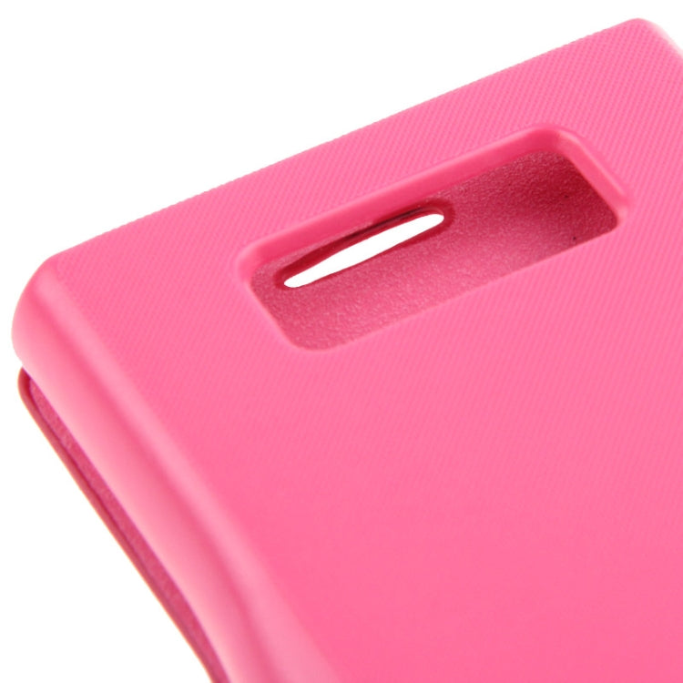 Brushed Texture Horizontal Flip Magnetic Buckle Leather Protective Case for LG Optimus L7 / P705 (Magenta)