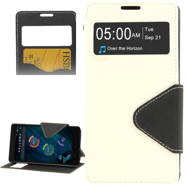 Cross Texture Flip Leather Case with Call Display ID & Holder for Redmi Note