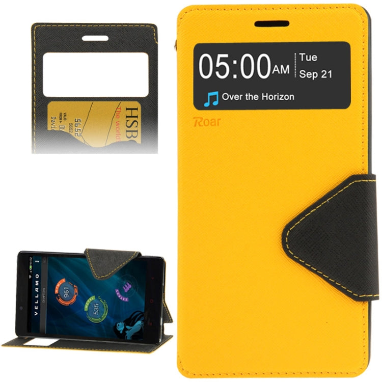 Cross Texture Flip Leather Case with Call Display ID & Holder for Redmi Note