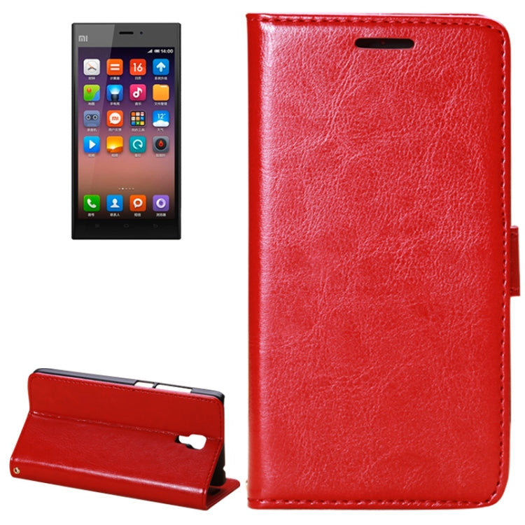 Fine Sheepskin Texture Horizontal Flip Leather Case with Holder for Xiaomi MI4