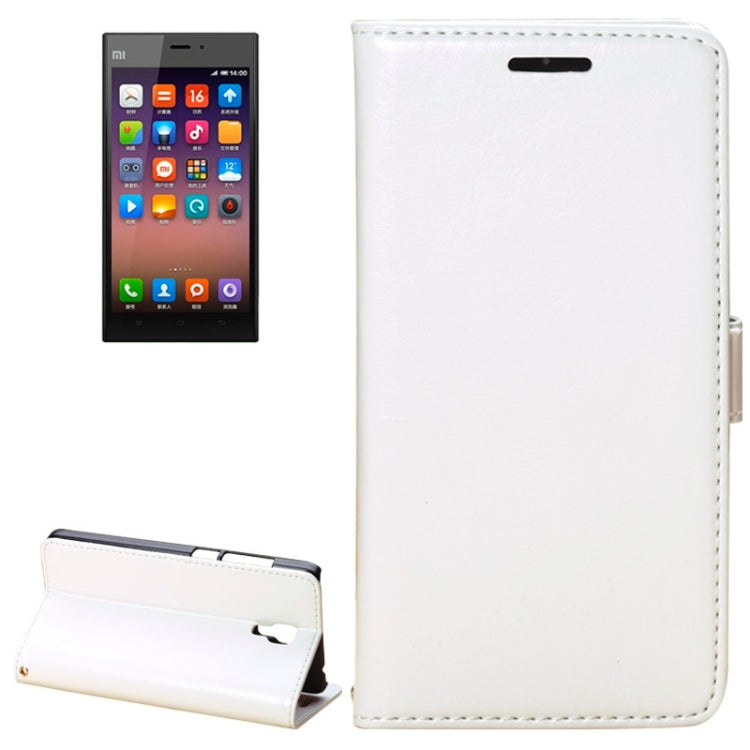 Fine Sheepskin Texture Horizontal Flip Leather Case with Holder for Xiaomi MI4