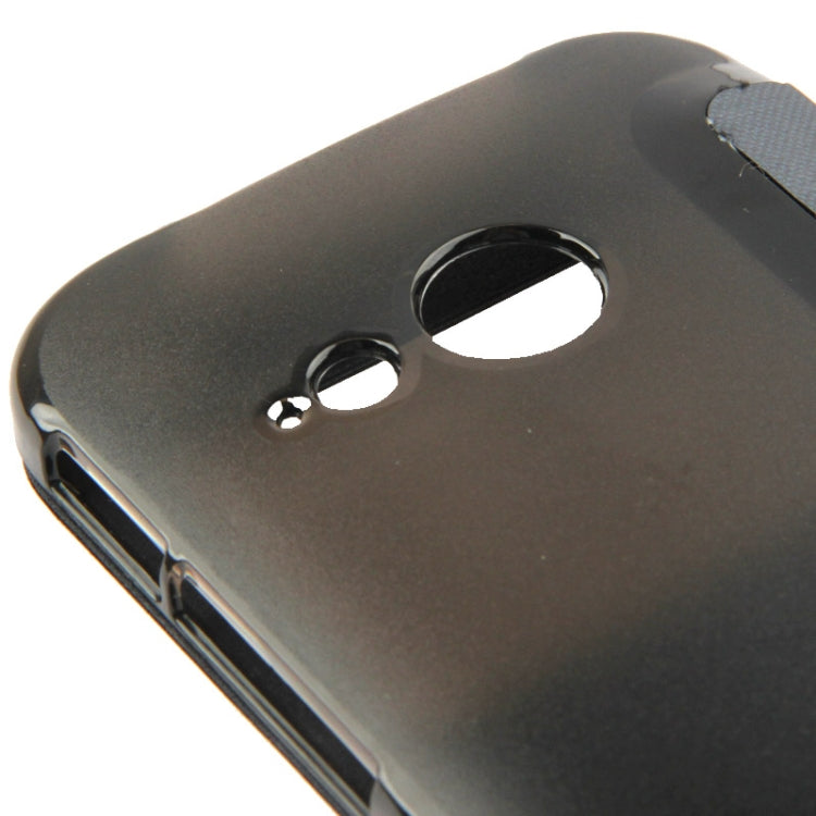 Horizontal Flip Leather Case with Call Display ID for HTC One / M8 mini