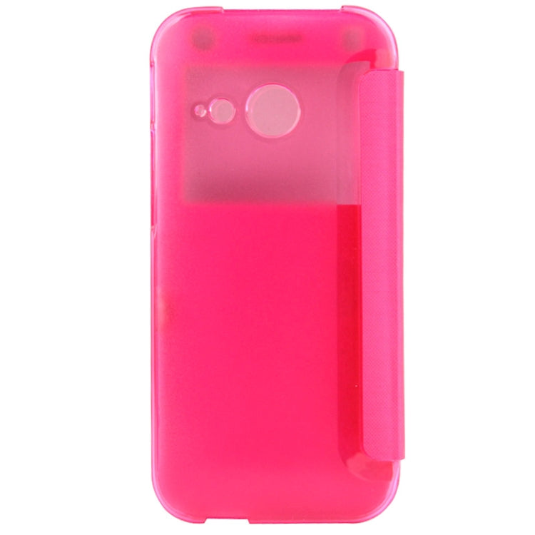 Horizontal Flip Leather Case with Call Display ID for HTC One / M8 mini