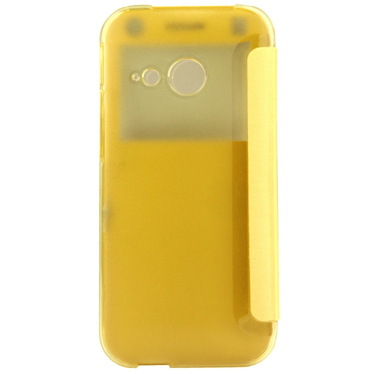 Horizontal Flip Leather Case with Call Display ID for HTC One / M8 mini