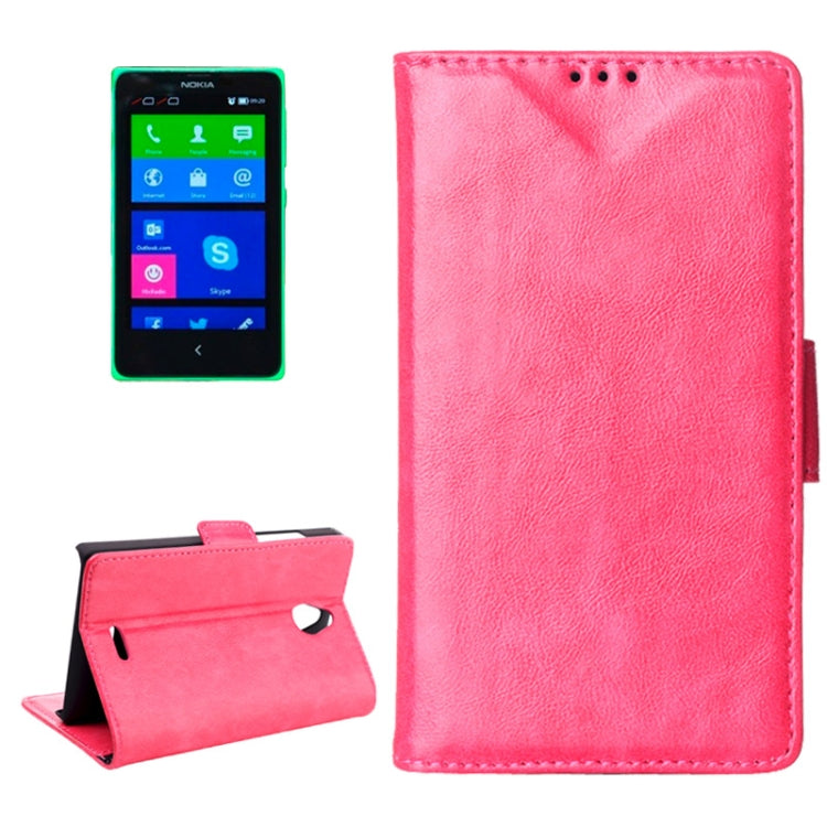 Oil Skin Texture Horizontal Flip Leather Case with Holder for Nokia X2
