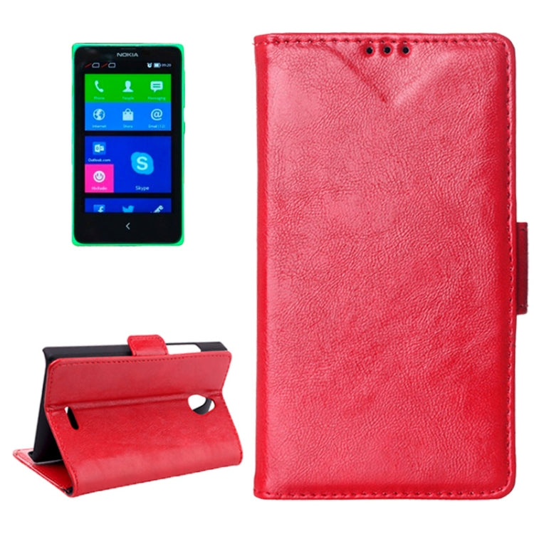 Oil Skin Texture Horizontal Flip Leather Case with Holder for Nokia X2