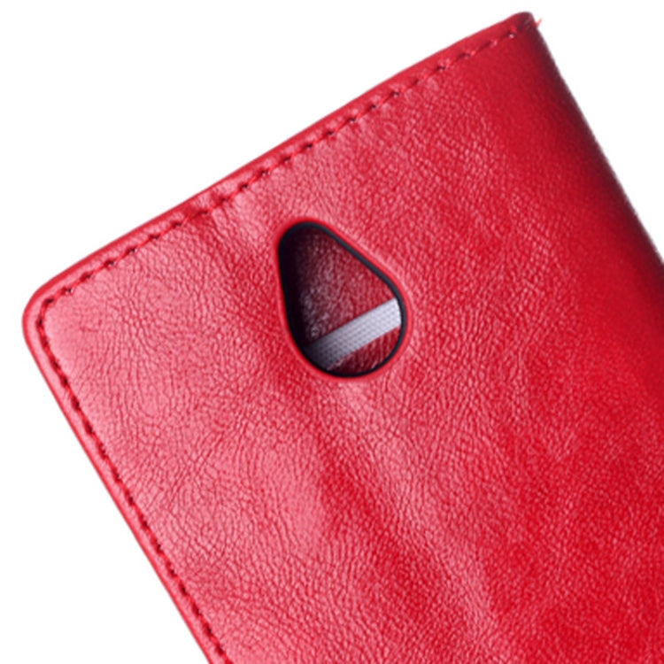 Oil Skin Texture Horizontal Flip Leather Case with Holder for Nokia X2