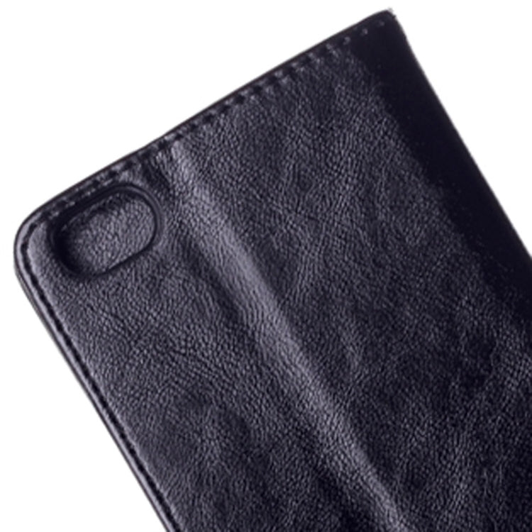 Oil Skin Texture Horizontal Flip Leather Case with Holder for Huawei Honor 6(Black)