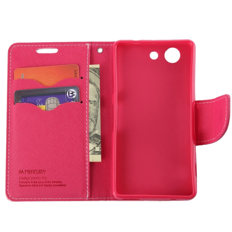 Cross Texture Leather Case with Holder & Card Slots & Wallet for Sony Xperia Z3 Compact