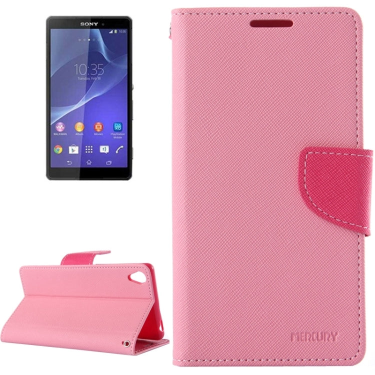 Cross Texture Leather Case with Holder & Card Slots & Wallet for Sony Xperia Z3