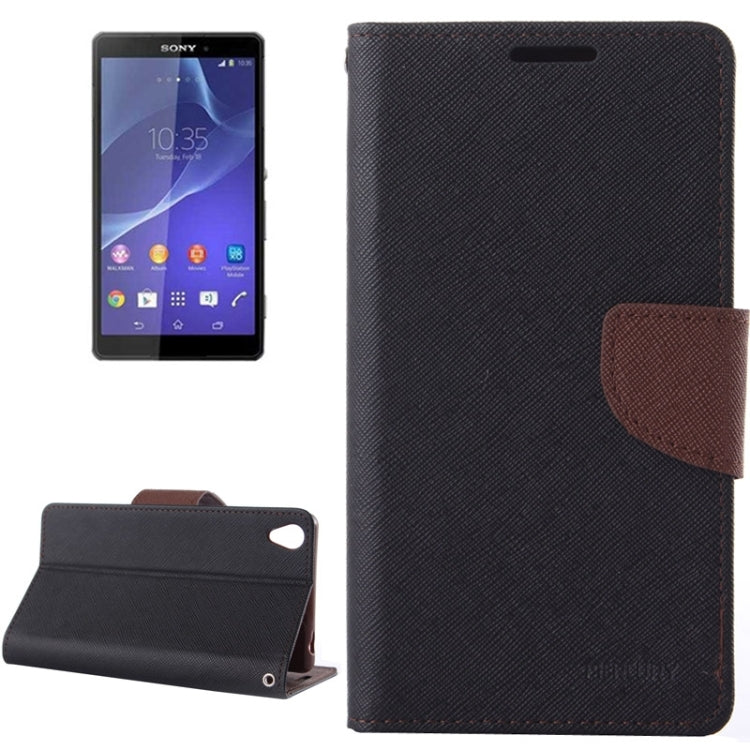 Cross Texture Leather Case with Holder & Card Slots & Wallet for Sony Xperia Z3