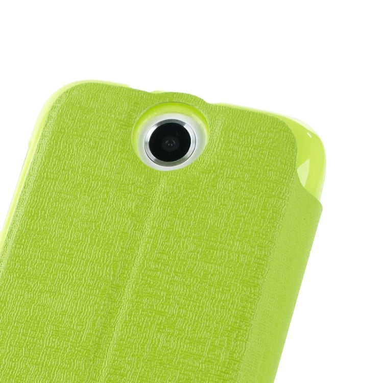 Oracle Texture Horizontal Flip Leather Case with Call Display ID & Holder for HTC Desire 310