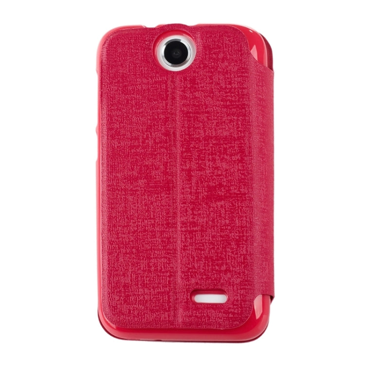 Oracle Texture Horizontal Flip Leather Case with Call Display ID & Holder for HTC Desire 310