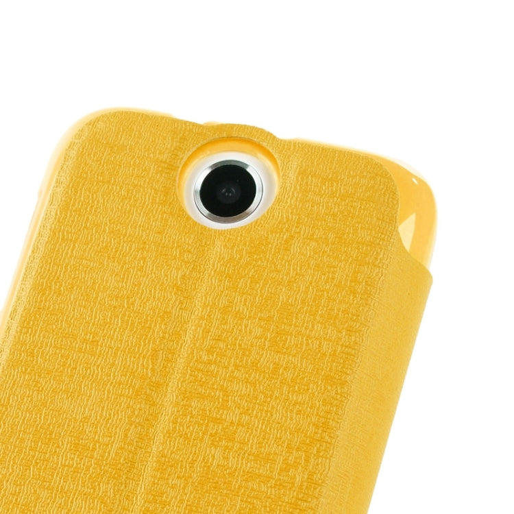 Oracle Texture Horizontal Flip Leather Case with Call Display ID & Holder for HTC Desire 310