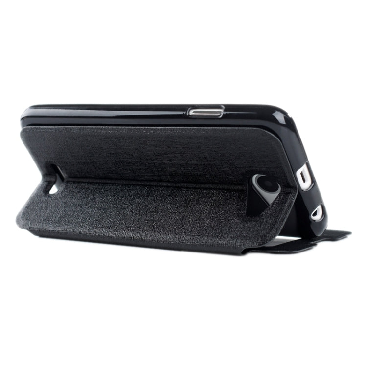 Oracle Texture Horizontal Flip Leather Case with Call Display ID & Holder for HTC Desire 516 / D516W